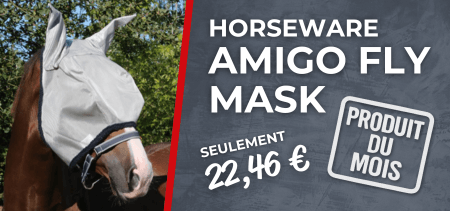     Horseware Masque Anti-mouche Amigo Fly Mask - argent/marine , M