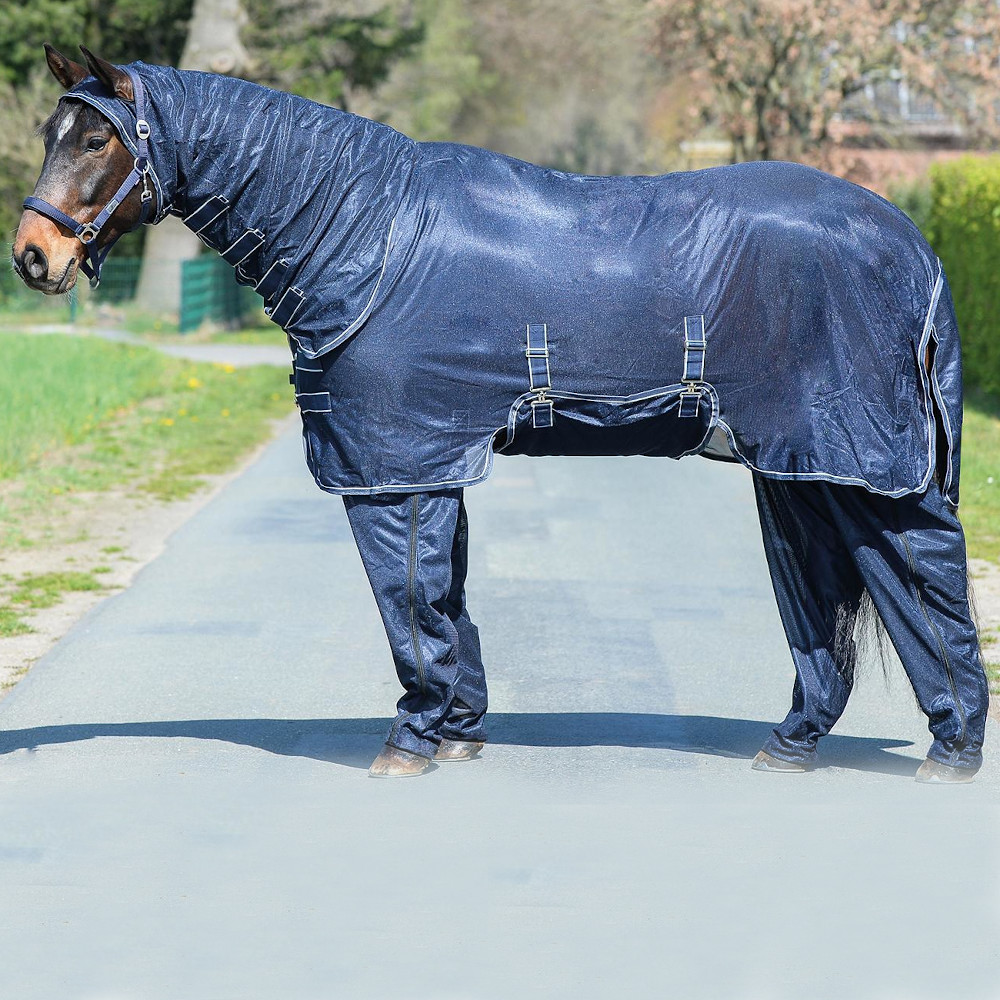 Couverture Anti-Mouches Cheval Réglable - Protection UV & Maille Respirante Avec Boucles