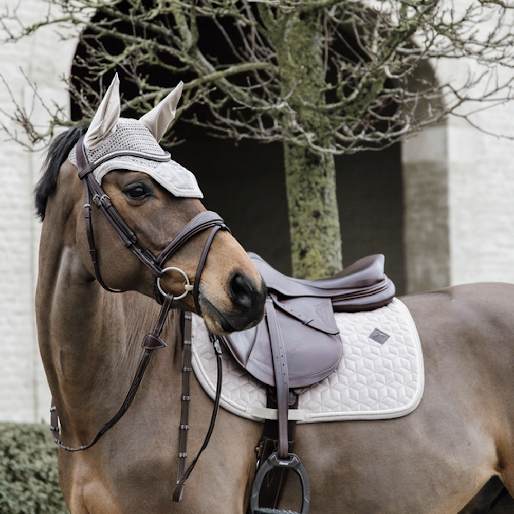 Bonnet Anti-Mouche Cheval Kentucky Horsewear - Velvet - Protection Oreilles - Look Américain