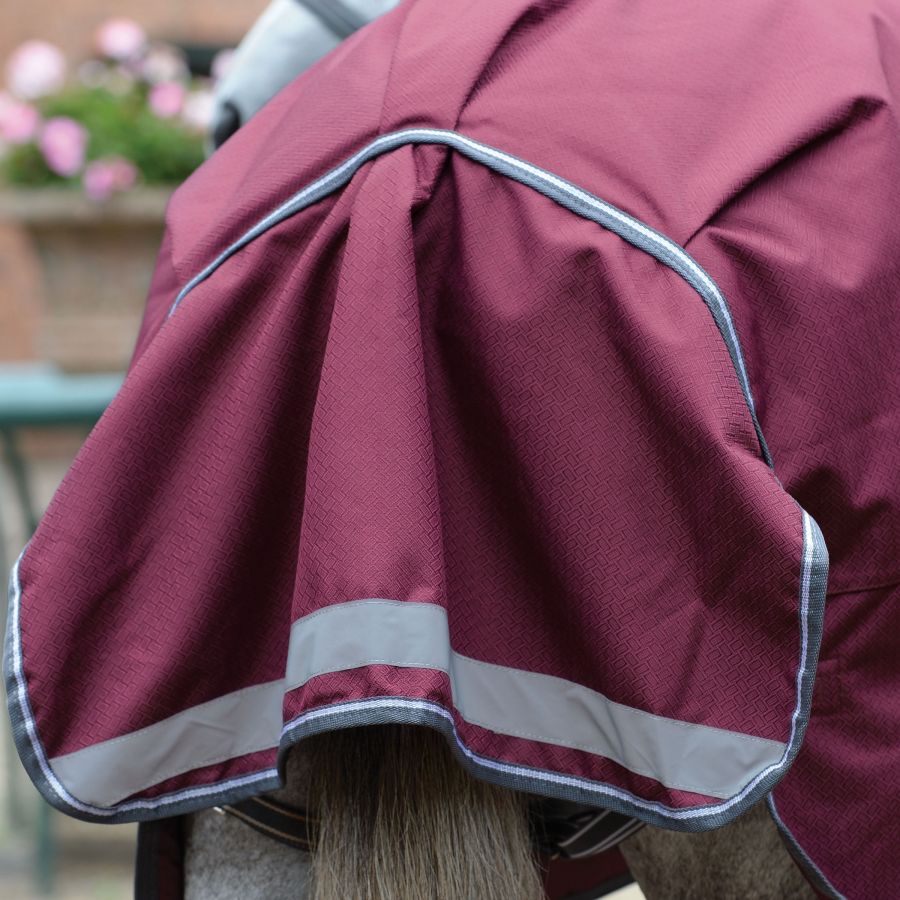 Tapis Respirant Tapis Cheval Weatherbeeta ComFiTec Airflow II - Détach-A-Neck, Gris/bleu, Protection UV Et Insectes Tapis Col Détachable