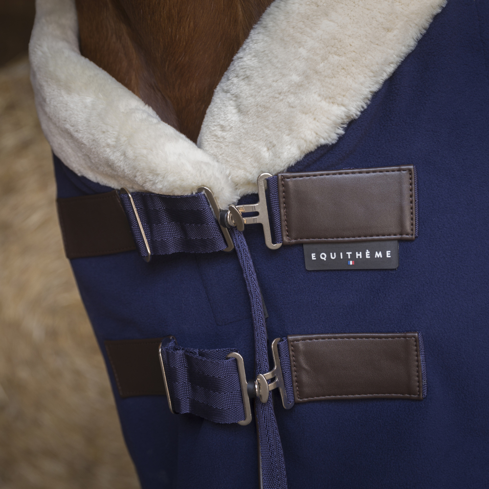 Polaire En Peluche Equi-theme Bleu Marine – Taille 60 (6'0'')