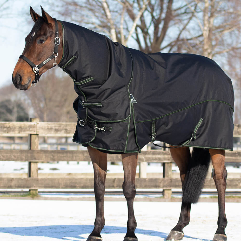 Couverture D'Écurie Pour Cheval Avec Col Intégré (Couvre-Cou) - 300g - Tissu 600D Ripstop Imperméable Et Respirant